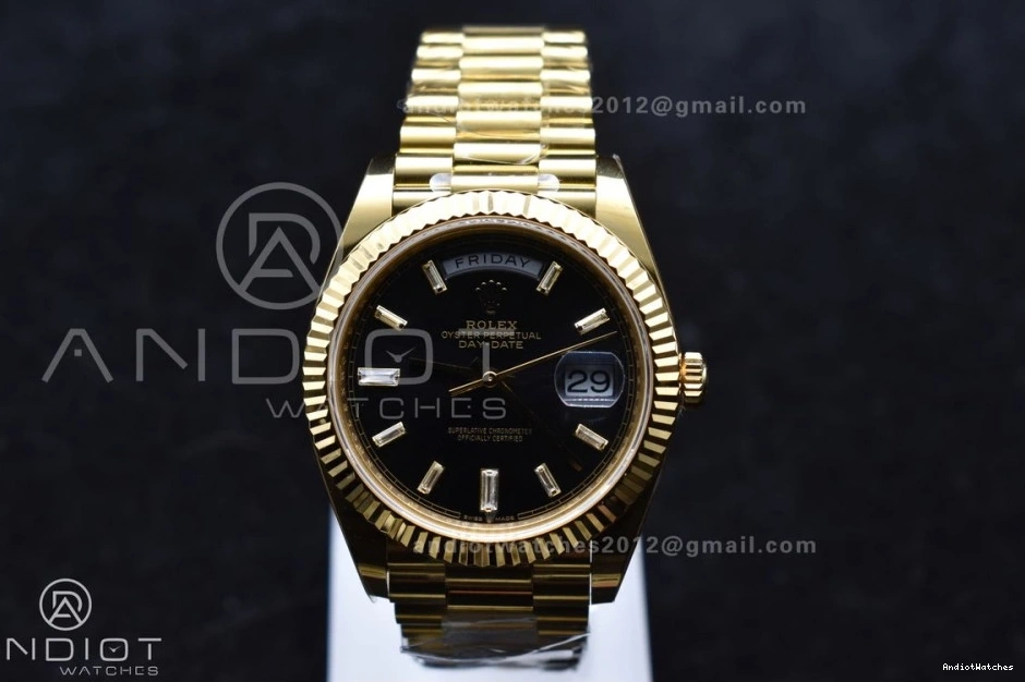 ARF Bracelet VR3255 President Black Weight) Crystal (Gain Best Date Day YG 1:1 Soft 228238 40 On Dial 656 Edition 0124